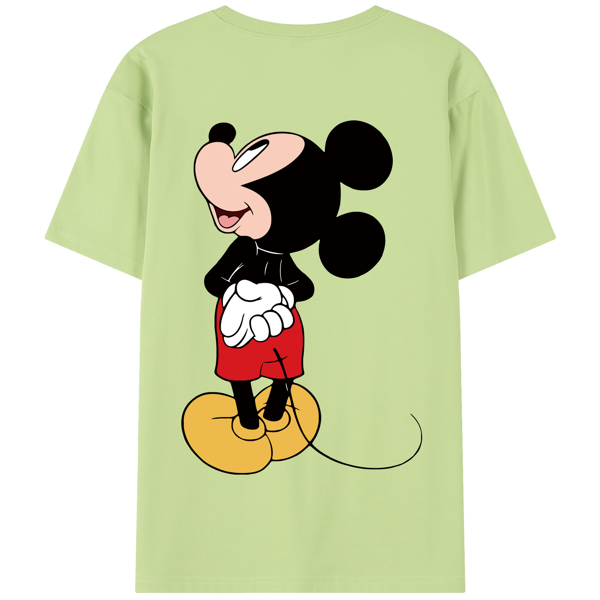 （画像用） ミッキーマウス Mickey Mouse 綿100％半袖Tシャツ（背面プリント）